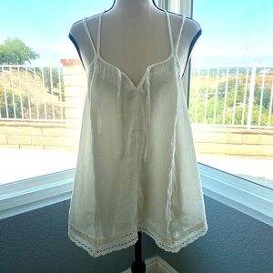 NWT Aerie Linen White Top- Size L